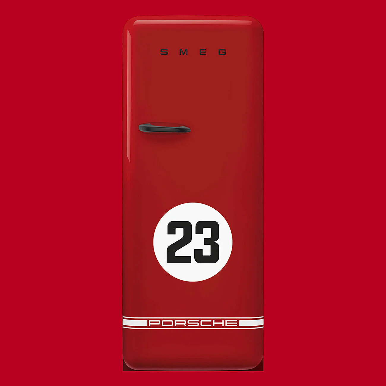 FAB28 60cm 50s Style Right Hand Hinge Fridge with Icebox in Porsche Salzburg Livery - Image 4