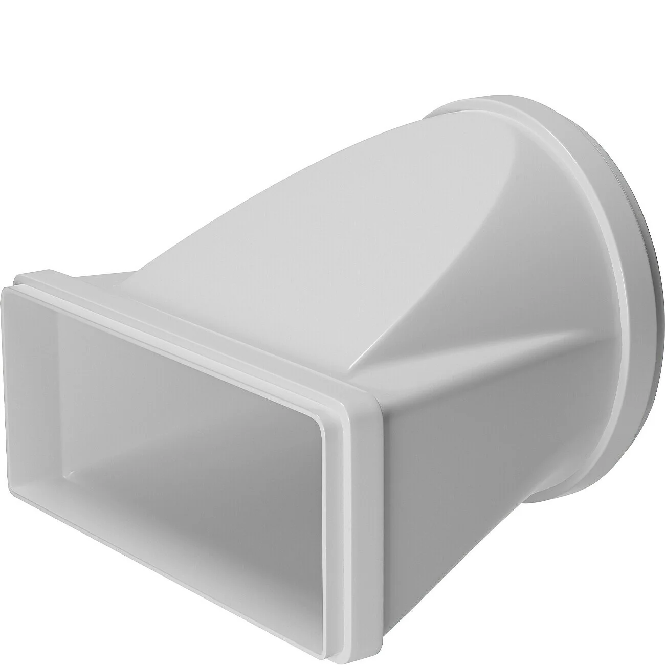 Round to rectangular adapter 220x90 mm