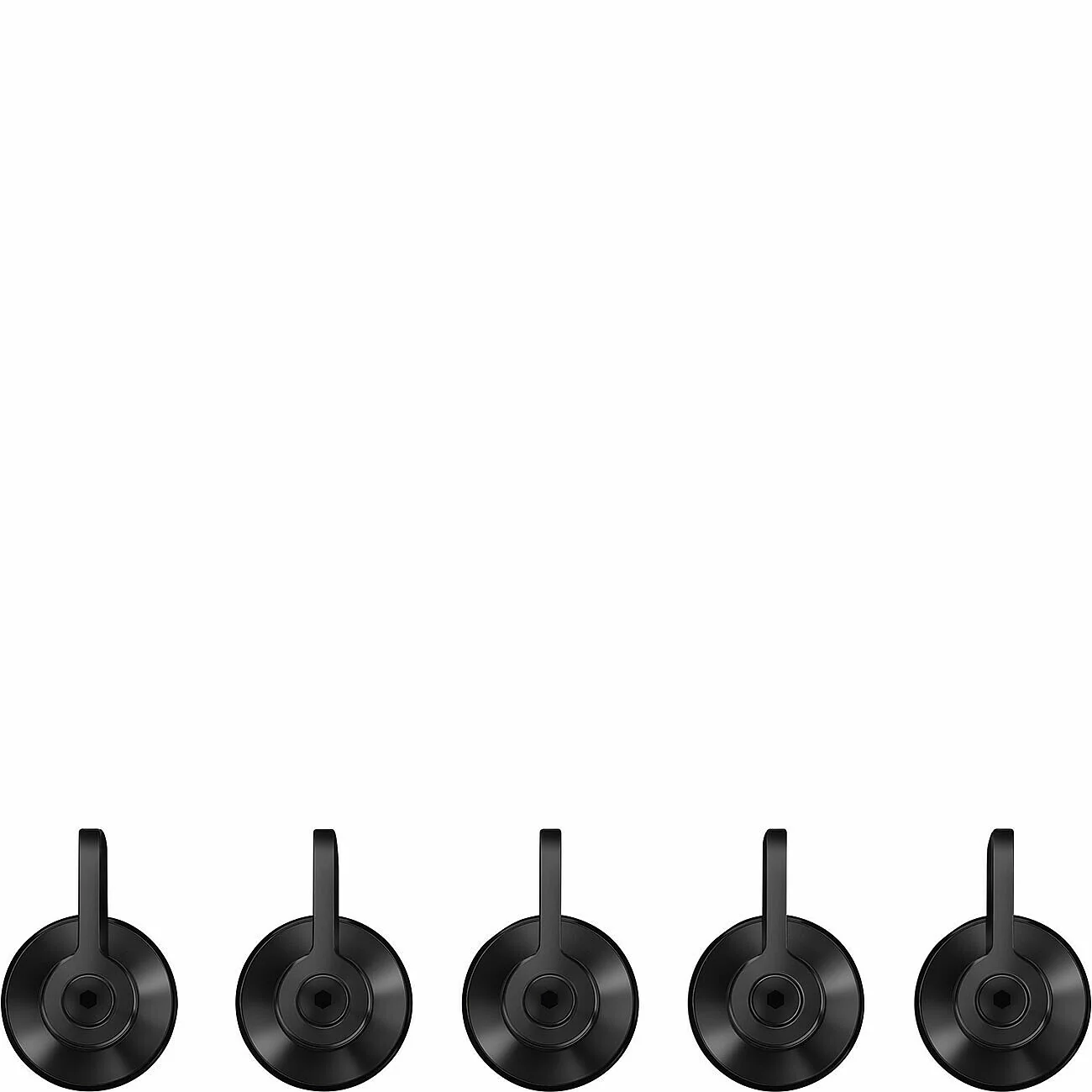 Set of 5 Matte Black Classic controls for use with Gas on Glass hobs - Image 4